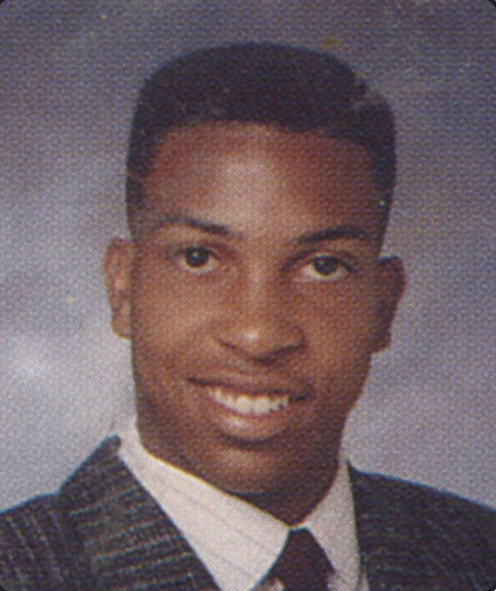 JAMAL ADAMS '90 PICTURED during his senior year at Loyola